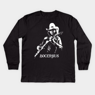 Hank Williams Jr // Best Guitarist Kids Long Sleeve T-Shirt